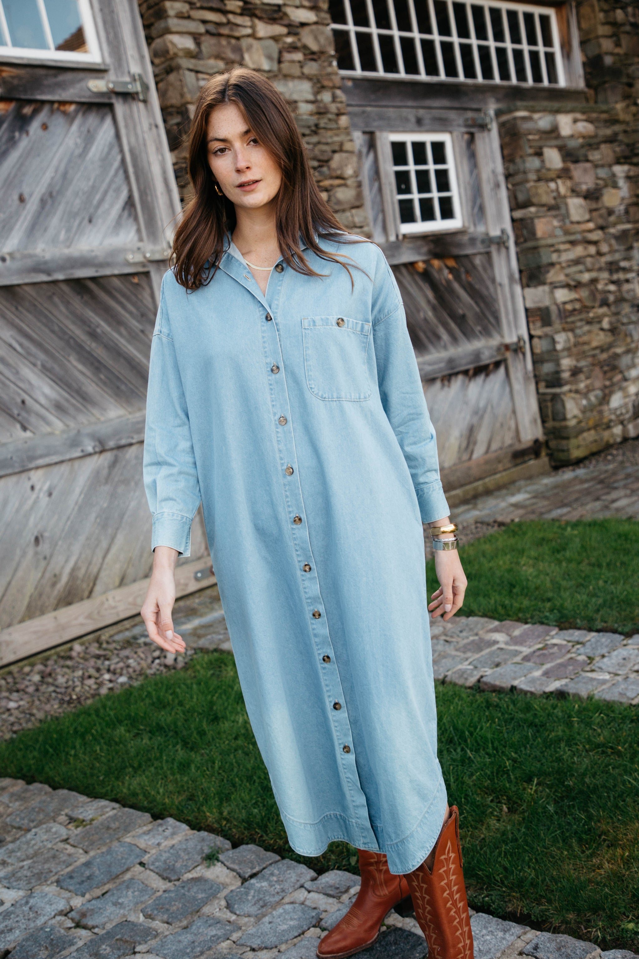 chinese dress ladies Glory Long Sleeve Midi Dress
