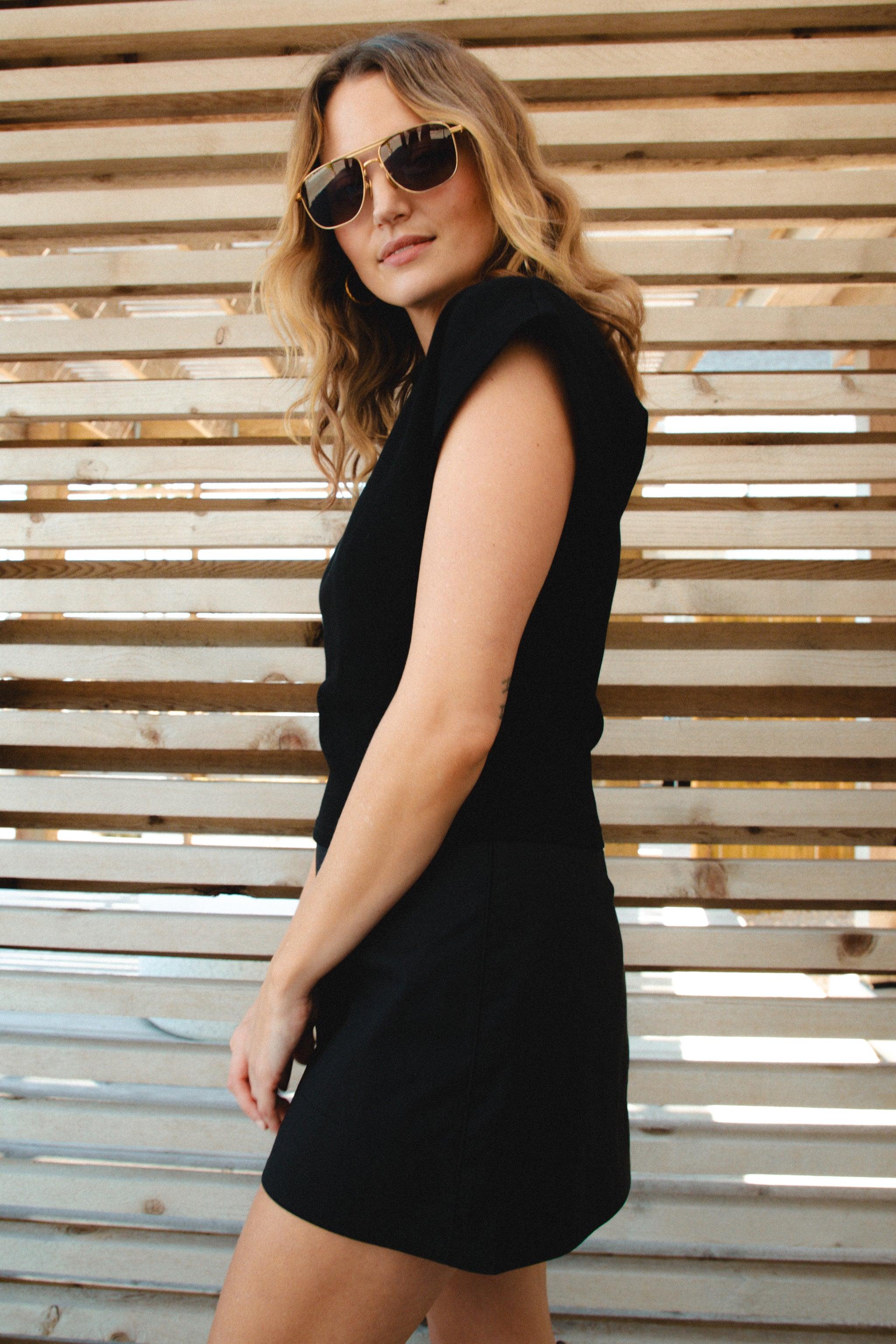 Women's Boat Neck Knit Top in Black by Lady Captain
